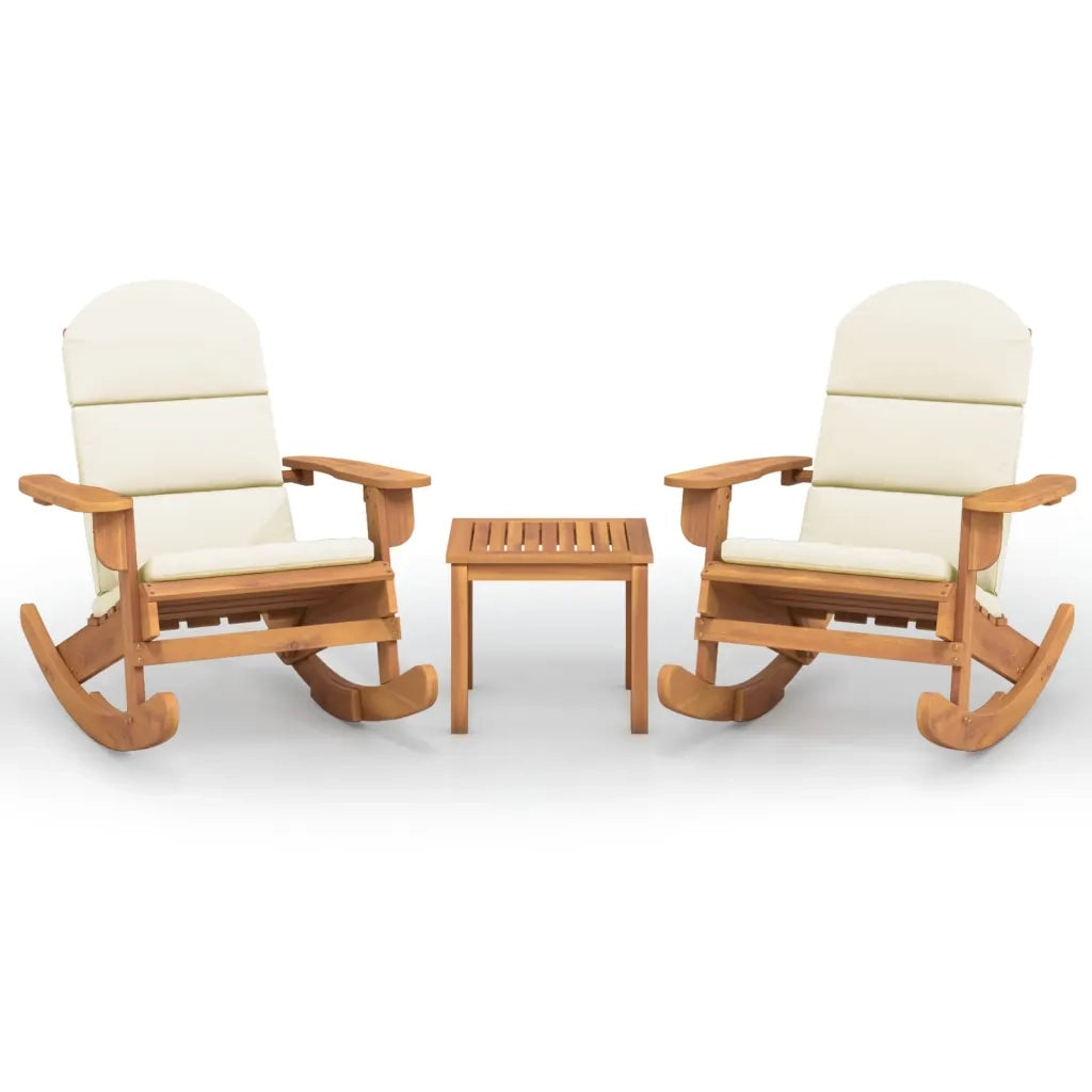 Set Salotto da Giardino Adirondack 3pz Legno Massello di Acacia 3152128
