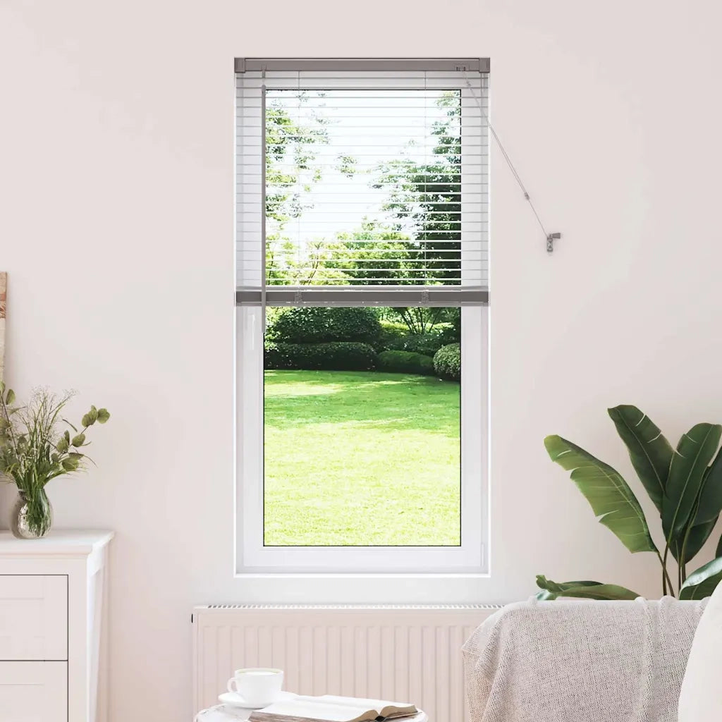 Tendaggi a Veneziana | Tenda a lamelle Argento 130 x 60 cm Alluminio