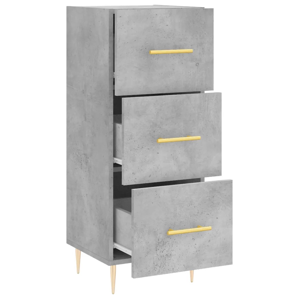 Credenza | Madia | Buffet da pranzo | Armadio da pranzo Grigio Cemento 34,5x34x90 cm in Legno Multistrato