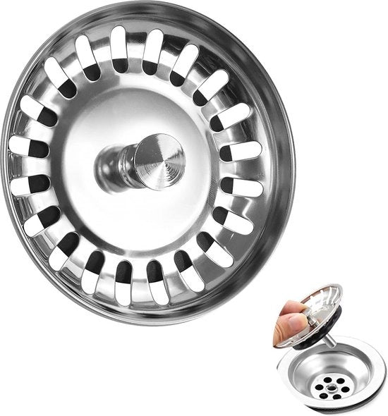 Pulitore a secco per tubi in acciaio inossidabile - diametro 78 mm - filtro di scarico per tubi di scarico in cucina e bagno