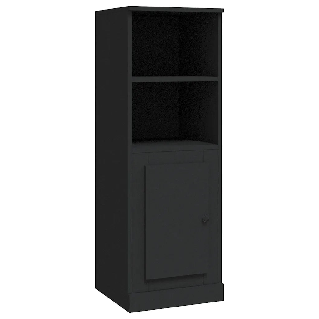 Credenza | Madia | Buffet da pranzo | Armadio da pranzo Nera 36x35,5x103,5 cm in Legno Multistrato