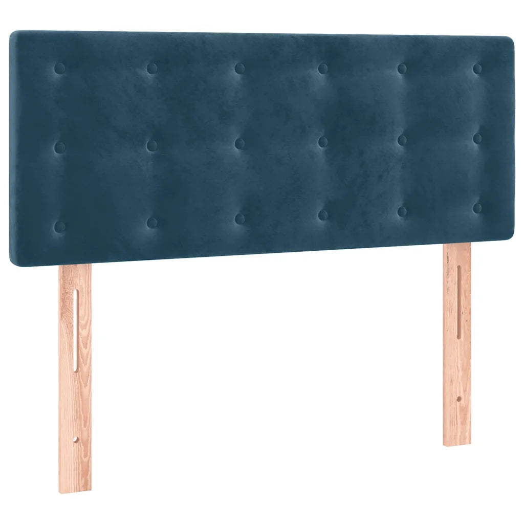 Giroletto a Molle con Materasso Blu Scuro 90x190 cm in Velluto 3141519