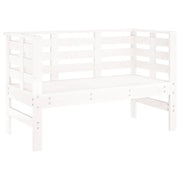 Panchina da Giardino | Panca da Giardino Bianca 111,5x53x71 cm Legno Massello di Pino