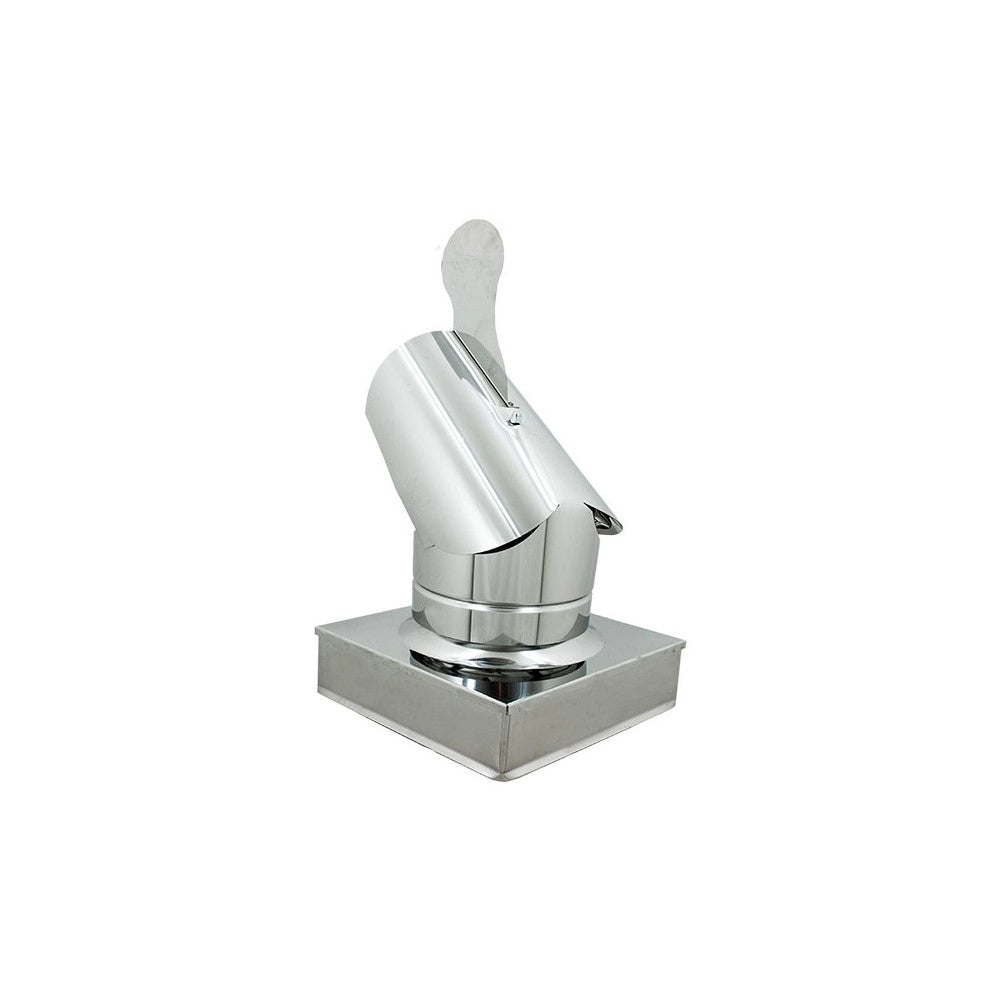 Fumaiolo gallo da 22x32cm in acciaio inox base rettangolare