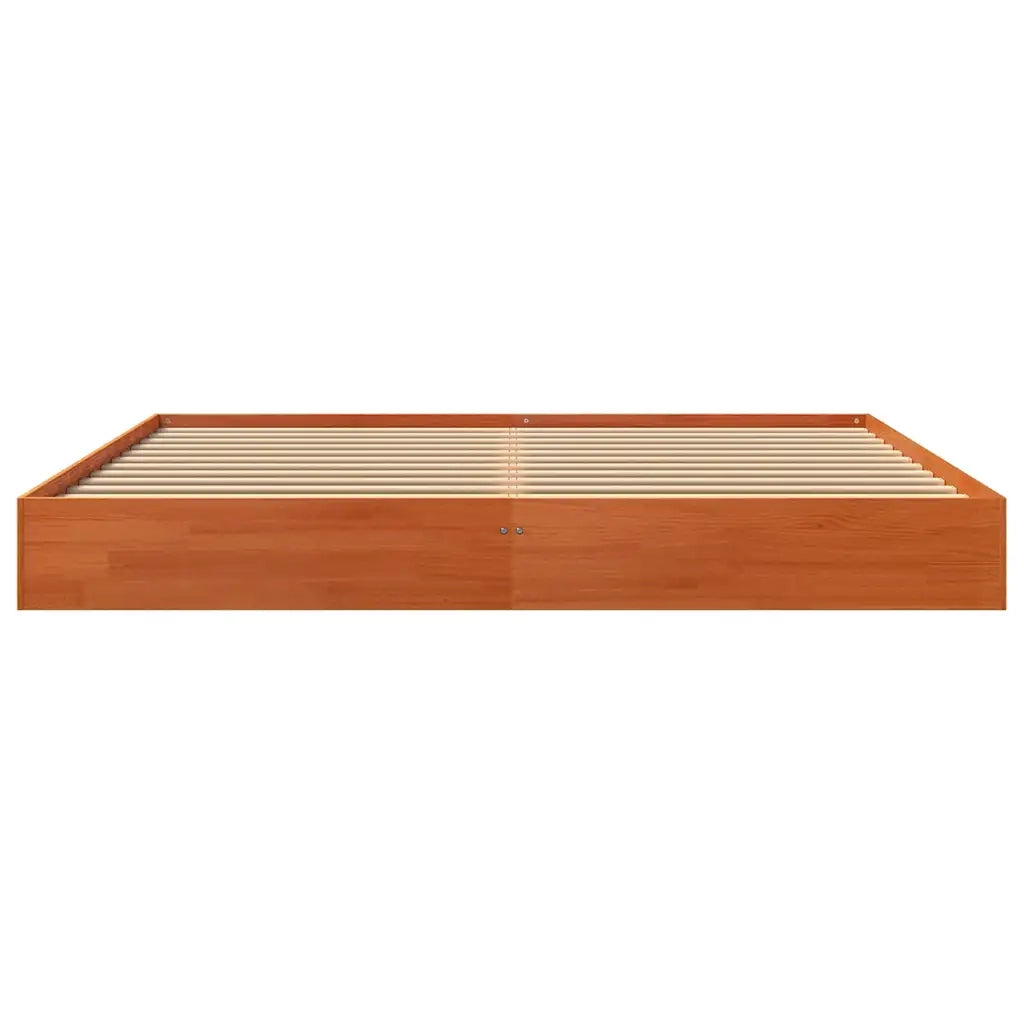 Giroletto senza Materasso Marrone Cera 180x200 cm Legno di Pino 844815