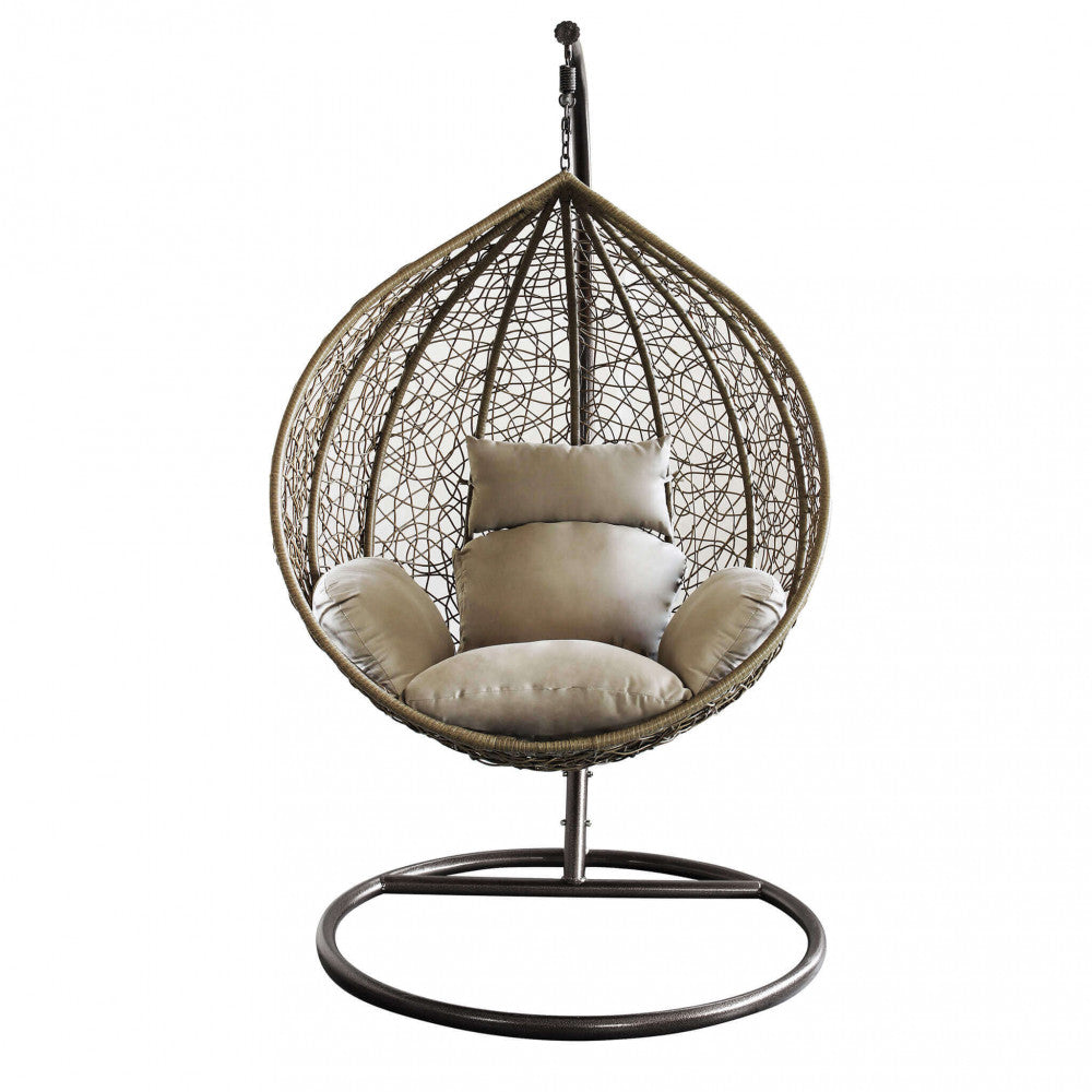 Dondolo Pensile da Giardino Giglio in Acciaio Marrone