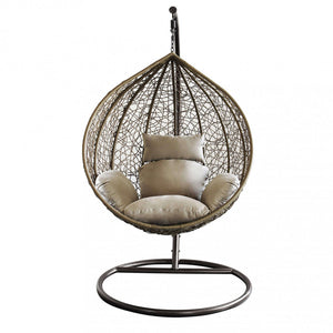 Dondolo Pensile da Giardino Giglio in Acciaio Marrone