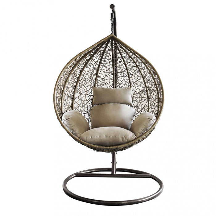 Dondolo Pensile da Giardino Giglio in Acciaio Marrone