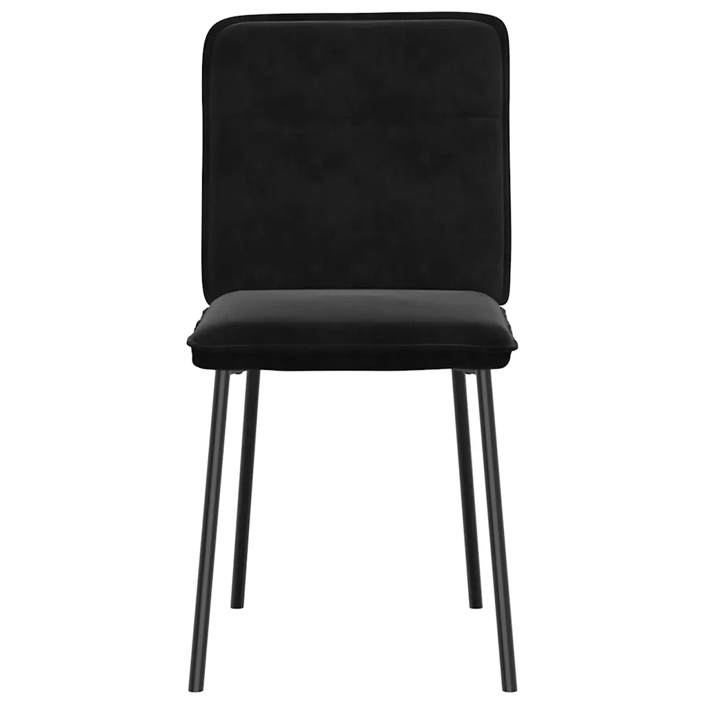 Sedie da Pranzo 4 pz Nere in Velluto 3315315