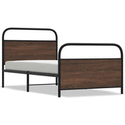Letto singolo | Letto per adulti | Giroletto senza Materasso Rovere Marrone 100x200 cm Truciolato