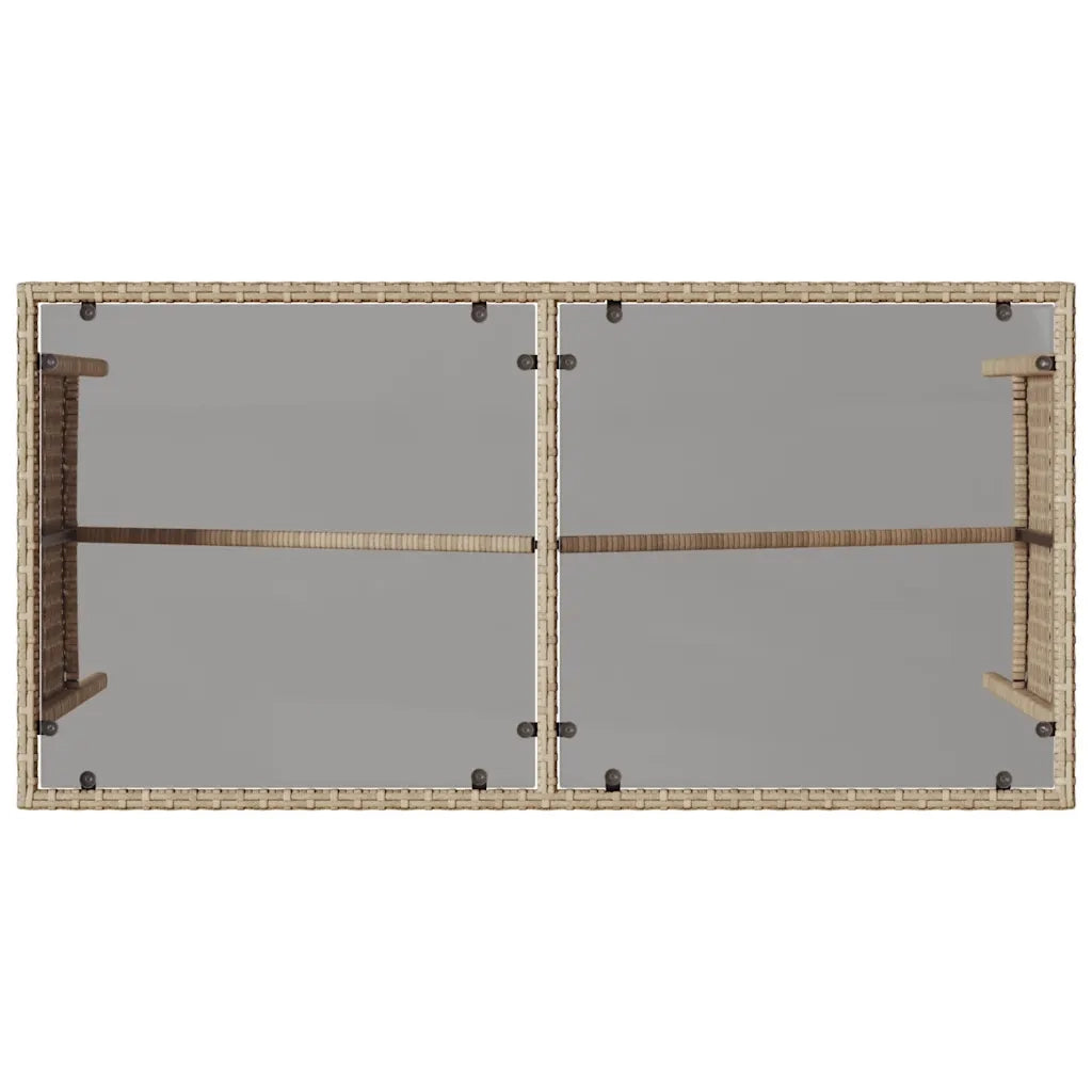 Set da Pranzo da Giardino 3 pz | Set Salotto da Giardino con Cuscini Beige in Polyrattan