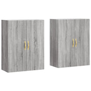 Armadietto a Muro | Mobili a Parete 2 pz Grigio Sonoma 69,5x34x90 cm