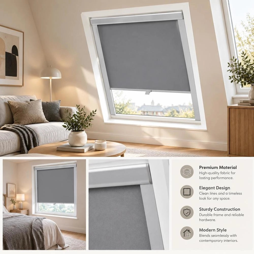 Blackout Roller Blind Grey CK02