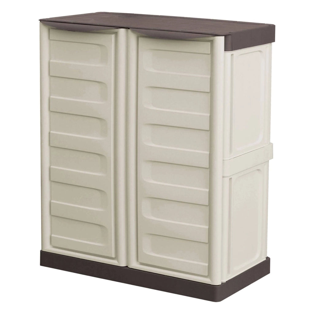 Mobile da Giardino Acira, Armadio da Esterno un Ripiano Made in Italy, 70x39x85.5h cm Beige