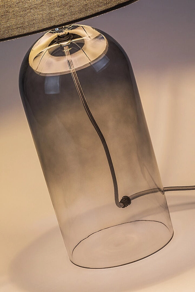 Lampada da tavolo Luxin vetro fumé 1xE14 Rabalux