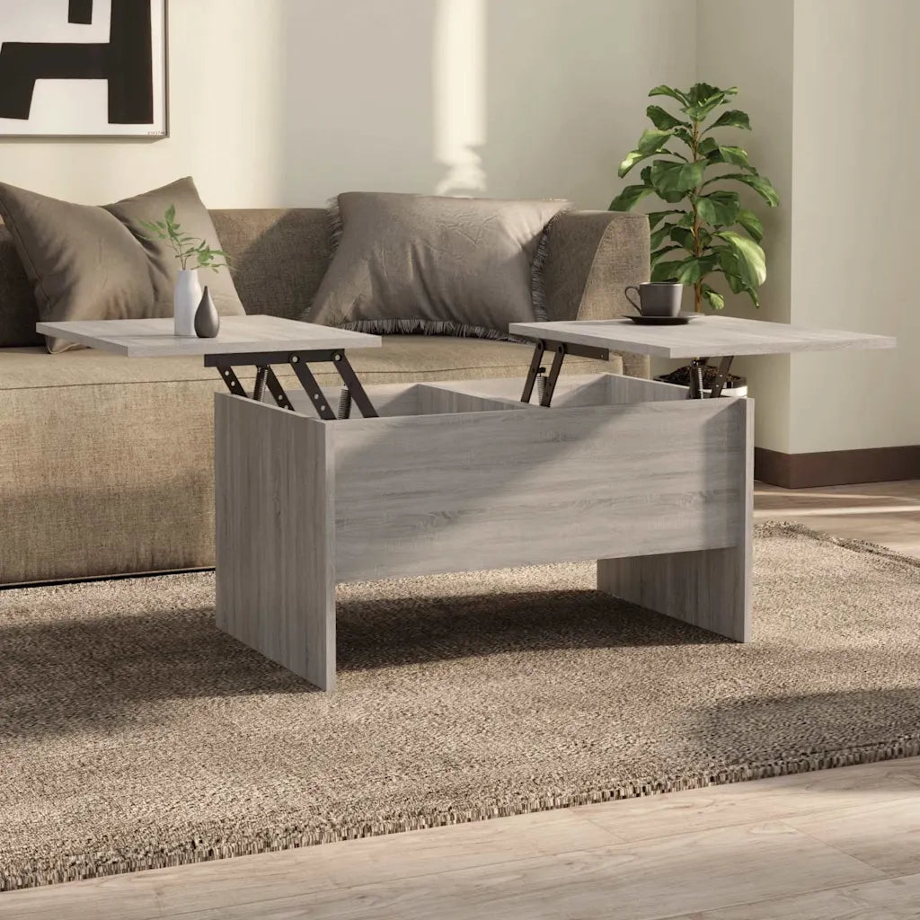 Tavolino Salotto Grigio Sonoma 80x50x42,5 cm Legno Multistrato 819294