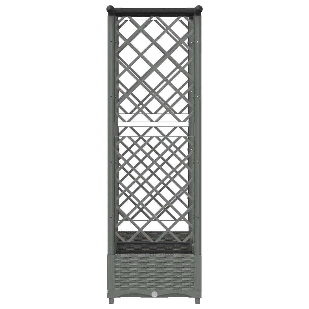 Letto Rialzato con Griglia e Tetto Grigio Chiaro PP 42032594