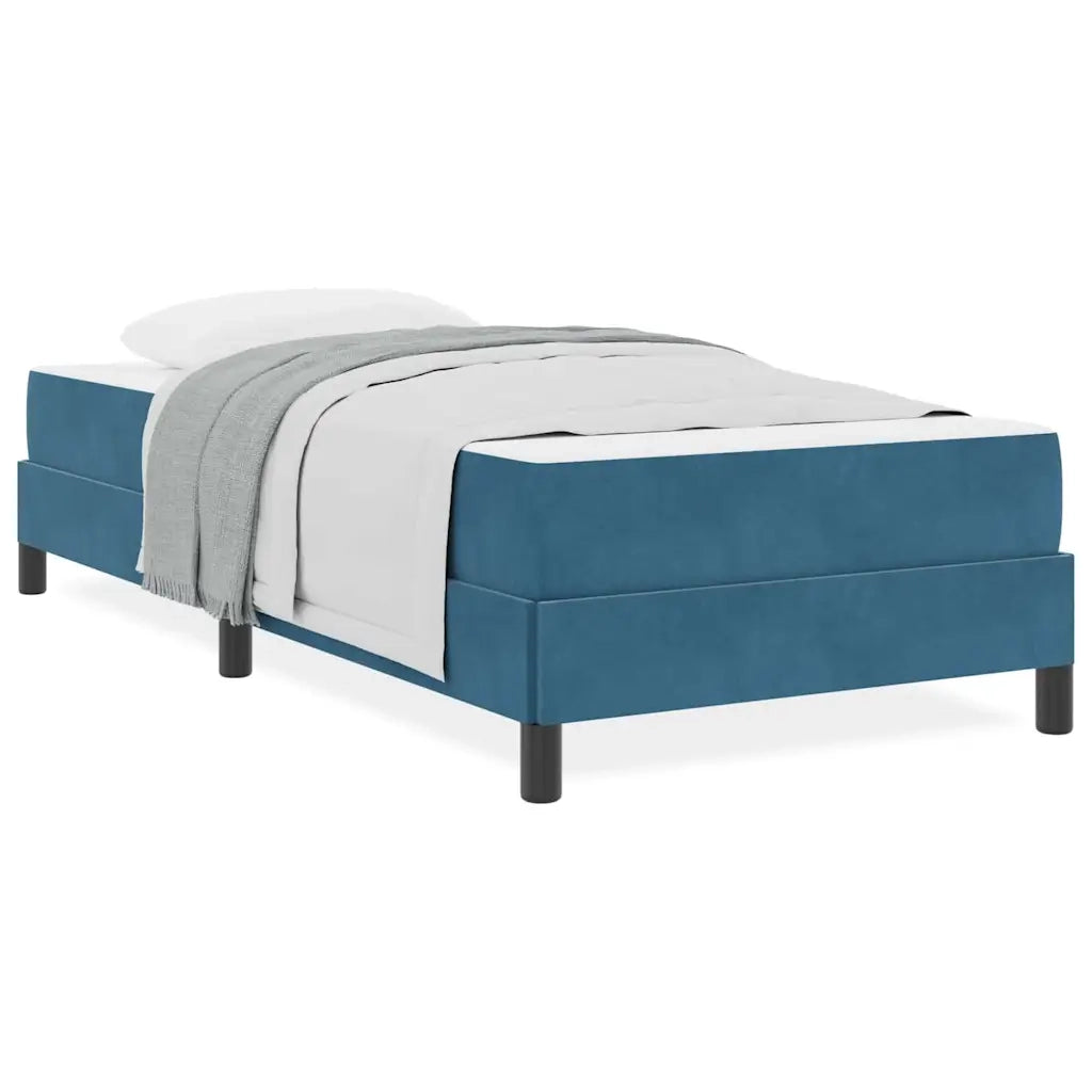 vidaXL Letto box spring con materasso Blu Scuro 80 x 200 cm Velluto