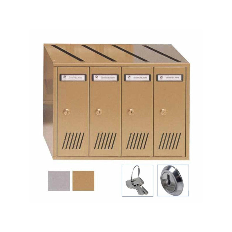 Casellario Vert 4P Acc Bronzato 31-704 Silmec