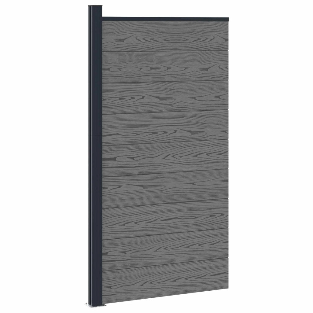 Pannello di Recinzione WPC e Alluminio Grigio