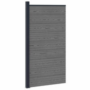 Pannello di Recinzione WPC e Alluminio Grigio
