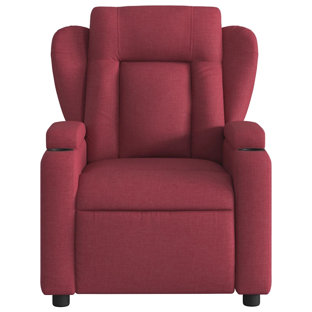 Divano Sedia-Poltrona Massaggiante Reclinabile Rosso Vino in Tessuto 615162