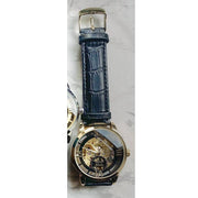 Trade Shop - Orologio Da Polso Zcc Romani Uomo Automatico Cinturino In Pelle Casual Nero Nero -