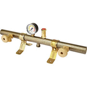 CENTRALINA TUBOLARE X 2 BOMBOLE GAS GPL  MANOMETRO + VALVOLA SICUREZZA