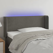 Testiera a LED Grigio Scuro 93x16x78/88 cm in Velluto 3123133