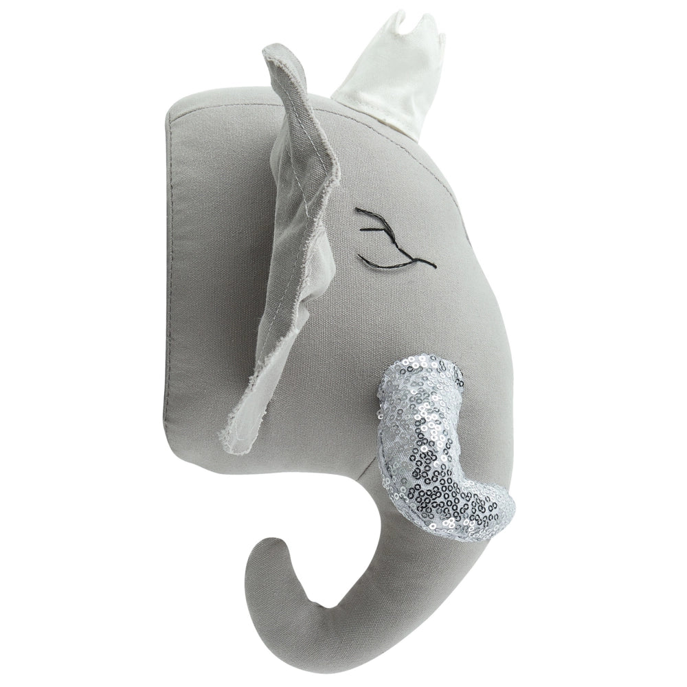 Decorazione in peluche per la cameretta dei bambini elefante di cotone grigio giocattolo da appendere