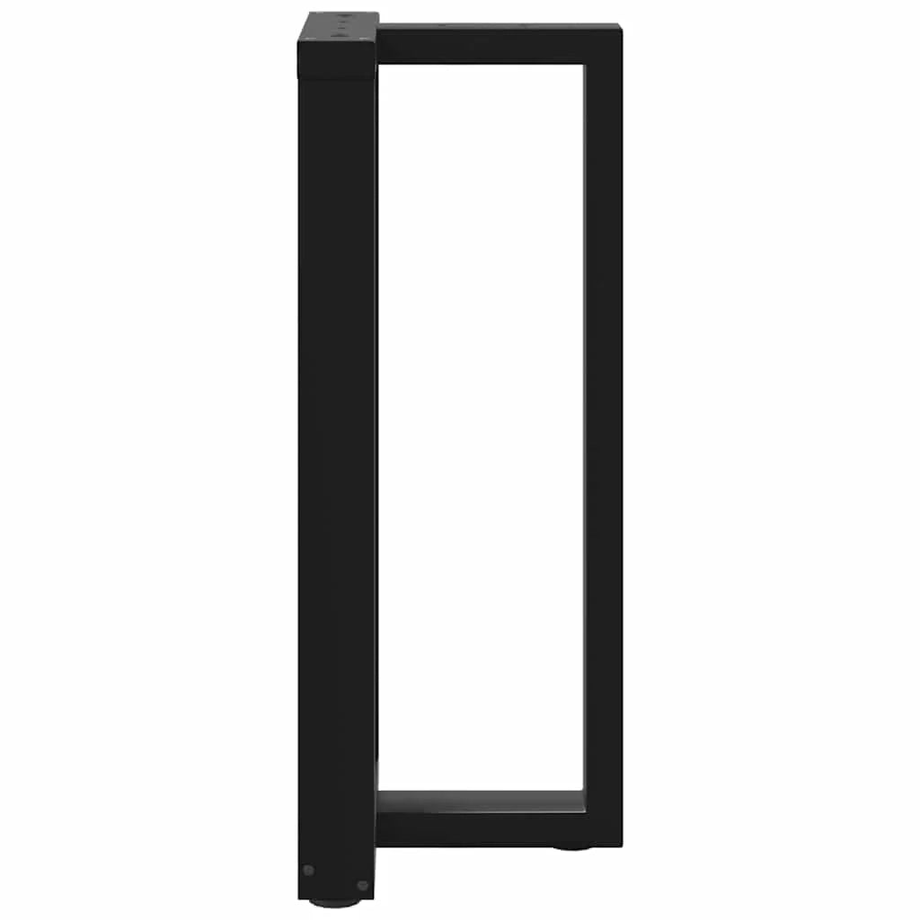Set di 2 gambe per tavolo da bar a forma di T dimensioni 40 x 35 x 90 cm design moderno in acciaio nero 02_0057338