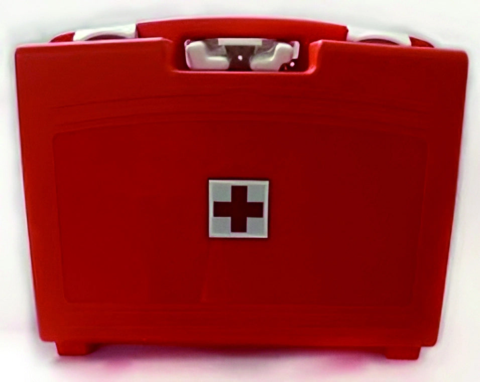 VALIGETTA PRONTO SOCCORSO IN POLIPROPILENE cm. 40x13x29,5 h col. Arancio - ALLEG.1