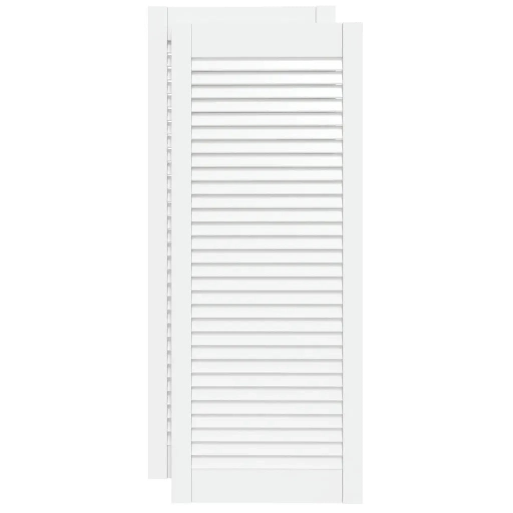 Ante a Lamelle 2 pz Bianche 99,3x39,4 cm in Legno di Pino 151170