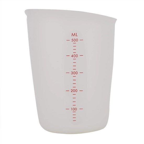 Misuratore di Liquido in Silicone 250ml/500ml - Translucido - Sostenibile - Soffice - Misurazione Precisa - Utile per Bicchieri/Cocktails - Misuratore di Liquido