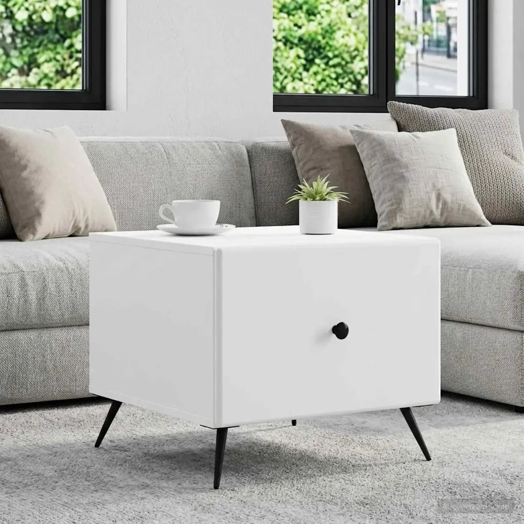 Tavolino da salotto Bianco 49 x 50 x 40 cm Legno ingegnerizzato 895655