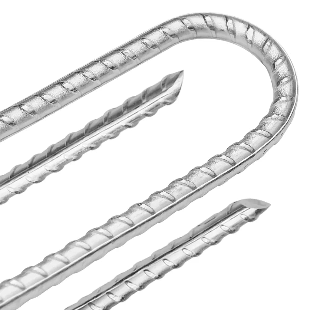 Picchetti Tenda 6pz a Forma di U 41,5 cm Ø12 mm Acciaio Zincato 4009349