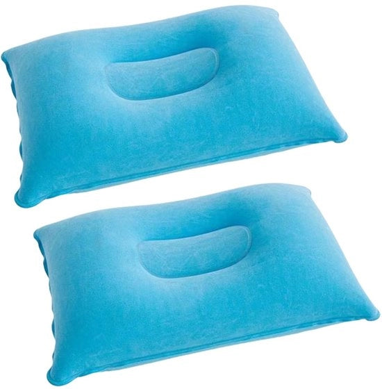 Cuscino da viaggio gonfiabile 34 x 22 cm - Cuscino da spiaggia portatile - Cuscino da campeggio ultraleggero - Piumino in velluto confortevole - Duraturo e facile da pulire - Cuscino per collo