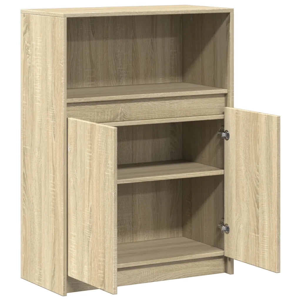 vidaXL Credenza con LED Rovere Sonoma 72x34x100cm in Legno Multistrato