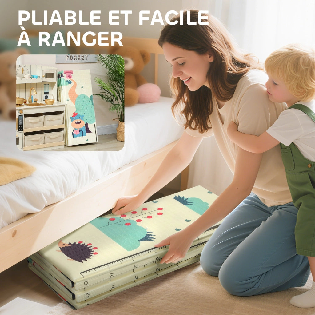 Tappeto gioco bambini pieghevole reversibile ¨C Xylo ¨C 196x176x1.5cm multicolore