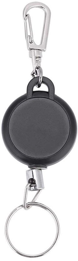 Sostegno per chiavi retrattile 60 cm - Cavo in acciaio inossidabile - Chiusura a chiave - Antiperdita - Garanzia di soddisfazione - Ritorno automatico - Keychain
