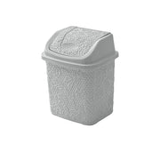 Pattumiera bagno in plastica grigia capienza 5,5 lt con coperchio basculante