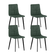 Set 4 Sedie Ariel 46x55x87,5 cm in Tessuto Easy-Clean Verde