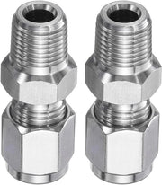 Adattore di connessione RVS per tubi in acciaio - 4 mm tubo x 1/8" NPT maschio - adatto per connessioni di olio, gas e acqua