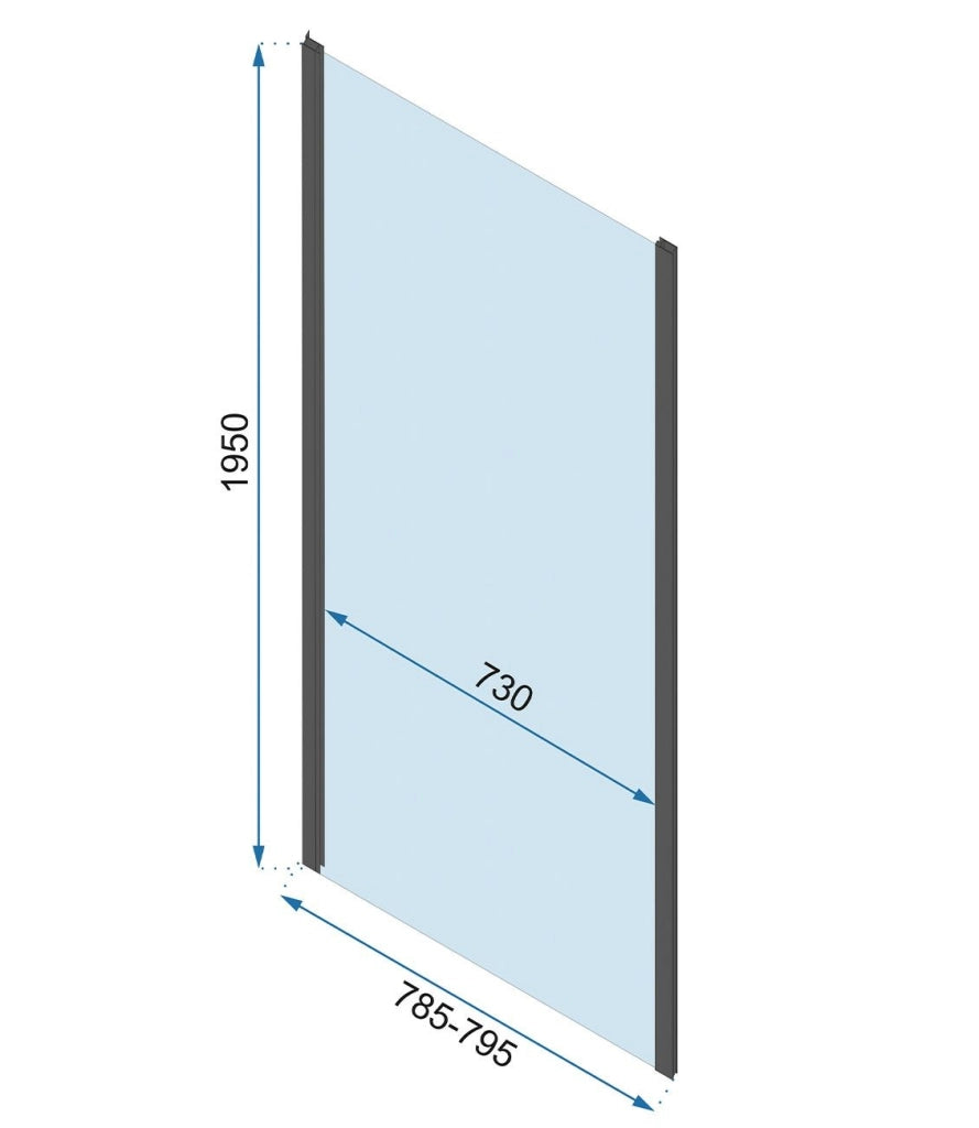 Cabina Doccia A Parete Rea Rapid Swing Chrome 120x100