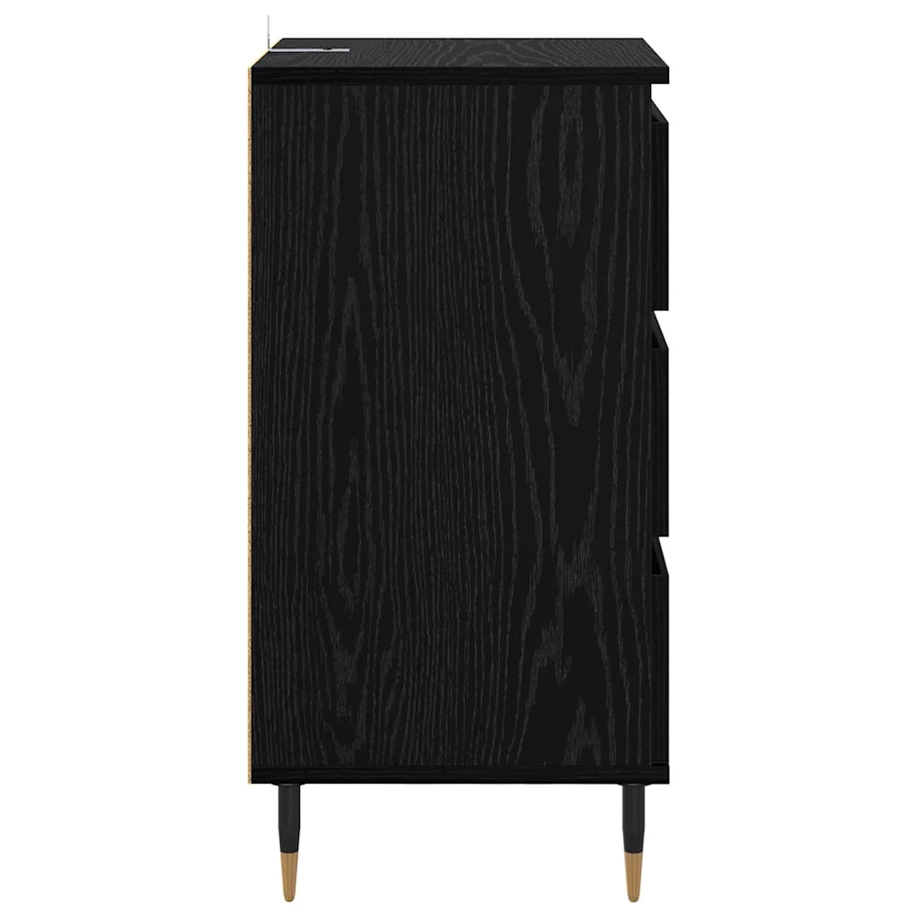 Credenza-Buffet-Armadio da cucina Rovere nero 35 x 40 x 70 cm Legno multistrato 802910