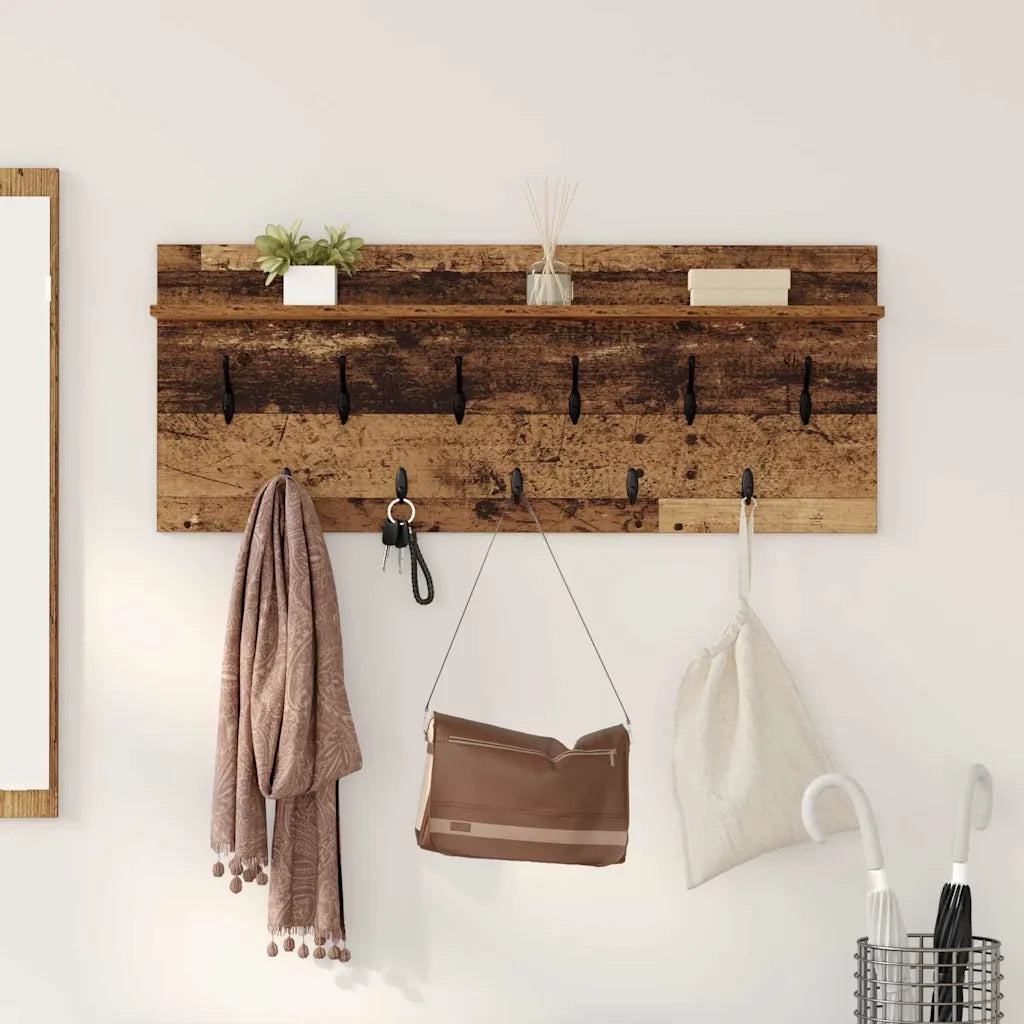 Appendiabiti a muro Legno vecchio 100 x 40 x 12 cm CFW5964040