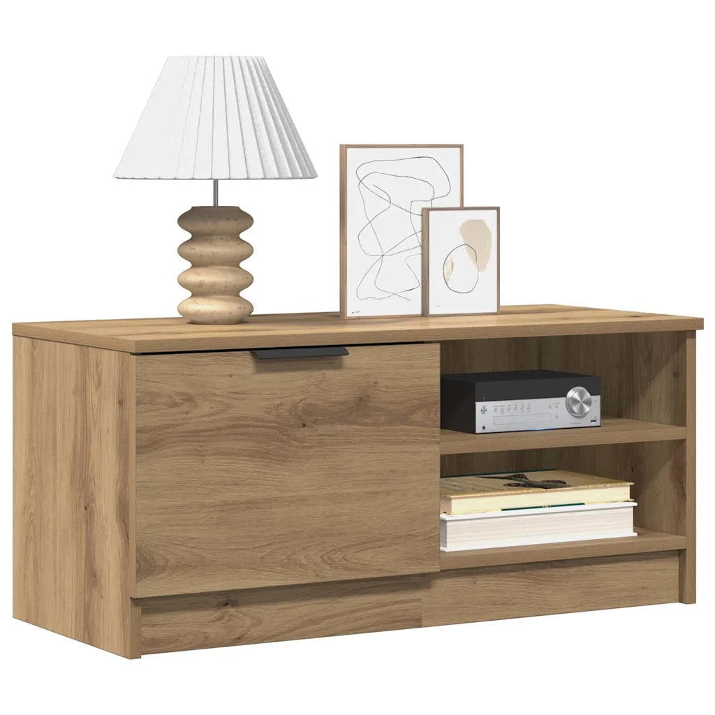 Mobili Porta TV 2 pz-Set di 2 Credenza per TV Rovere Artigianale 80x35x36,5cm Truciolato