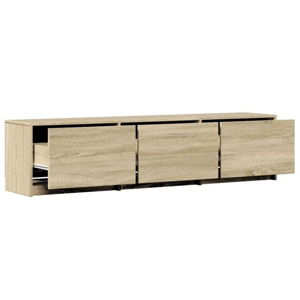 Mobile TV con led Sonoma 165 x 34 x 40 cm Legno multistrato