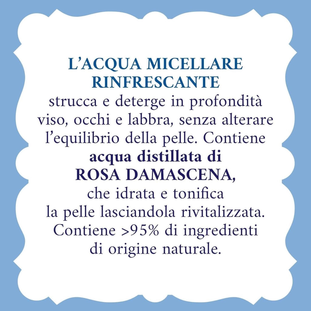 ACQUA MICELLARE ALLE ROSE 200 ML ALLA ROSA DAMASCENA RINFRESCANTE