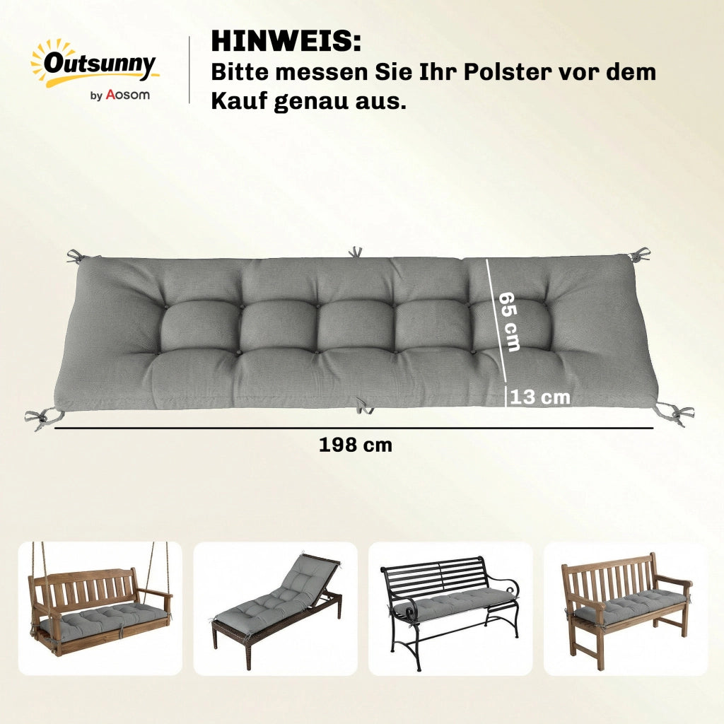 Cuscino per Pallet ¨C Zephmum ¨C Grigio Chiaro 198x65x13 cm